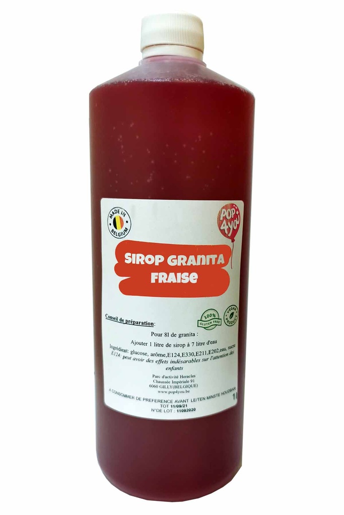 Granita fraise 1 litre