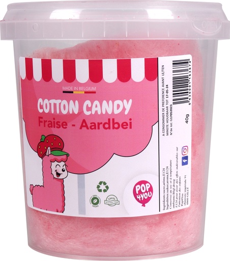 Barbe à papa Fraise 40g (x8)