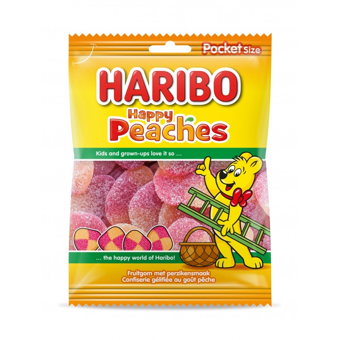 Happy Peaches (Pêches) 28 x 75g Haribo