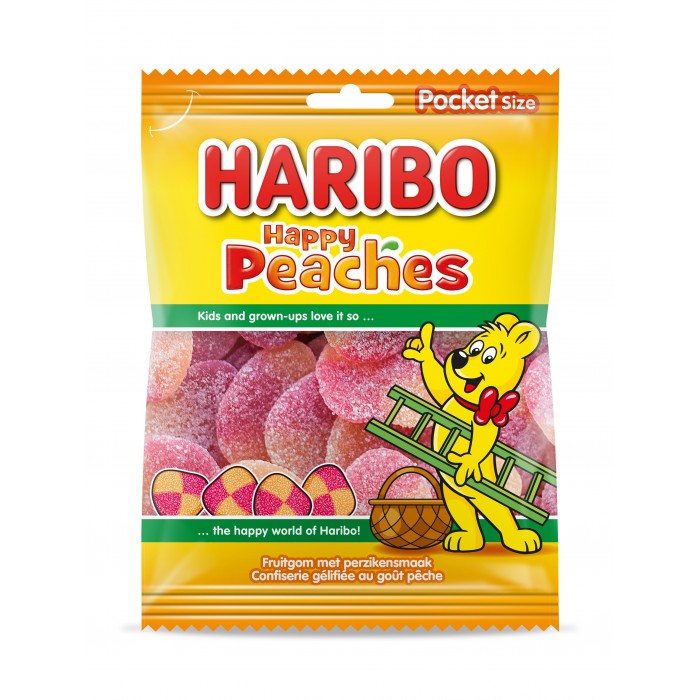 Happy Peaches (Pêches) 75g X 28 Haribo 