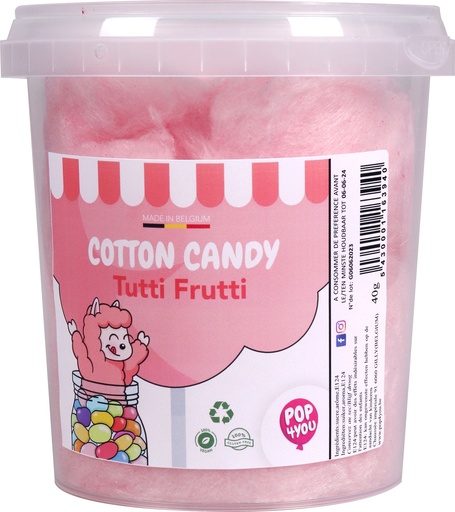 Suikerspin Tutti Fruiti 40g (x8)