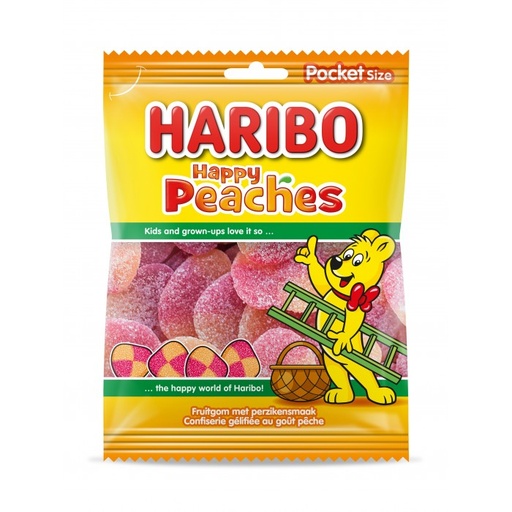 [38134] Happy Peaches (Pêches) 28 x 75g Haribo