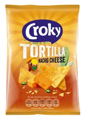 Croky Tortilla Nacho cheese 40gr X 20